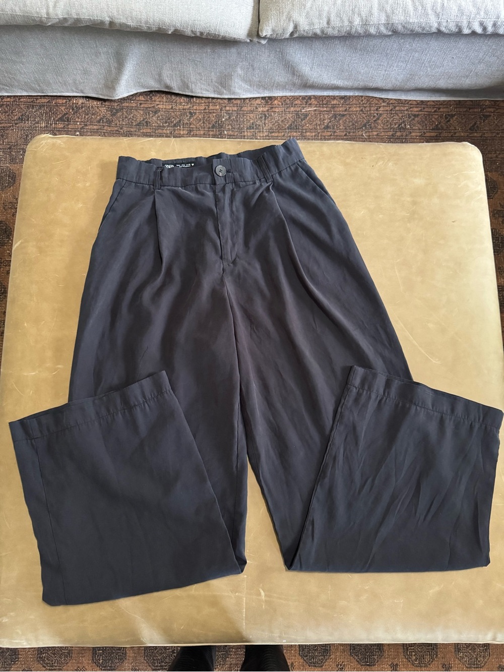 Zara light summer weight wide leg trousers sz Small